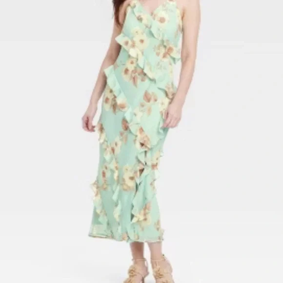 a new day Dresses A New Day Target Floral Mint Green Ruffle